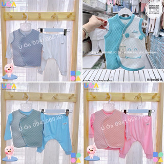 Ghi lê trần bông HRNEE cài chéo (0-3M đến 6-9M)