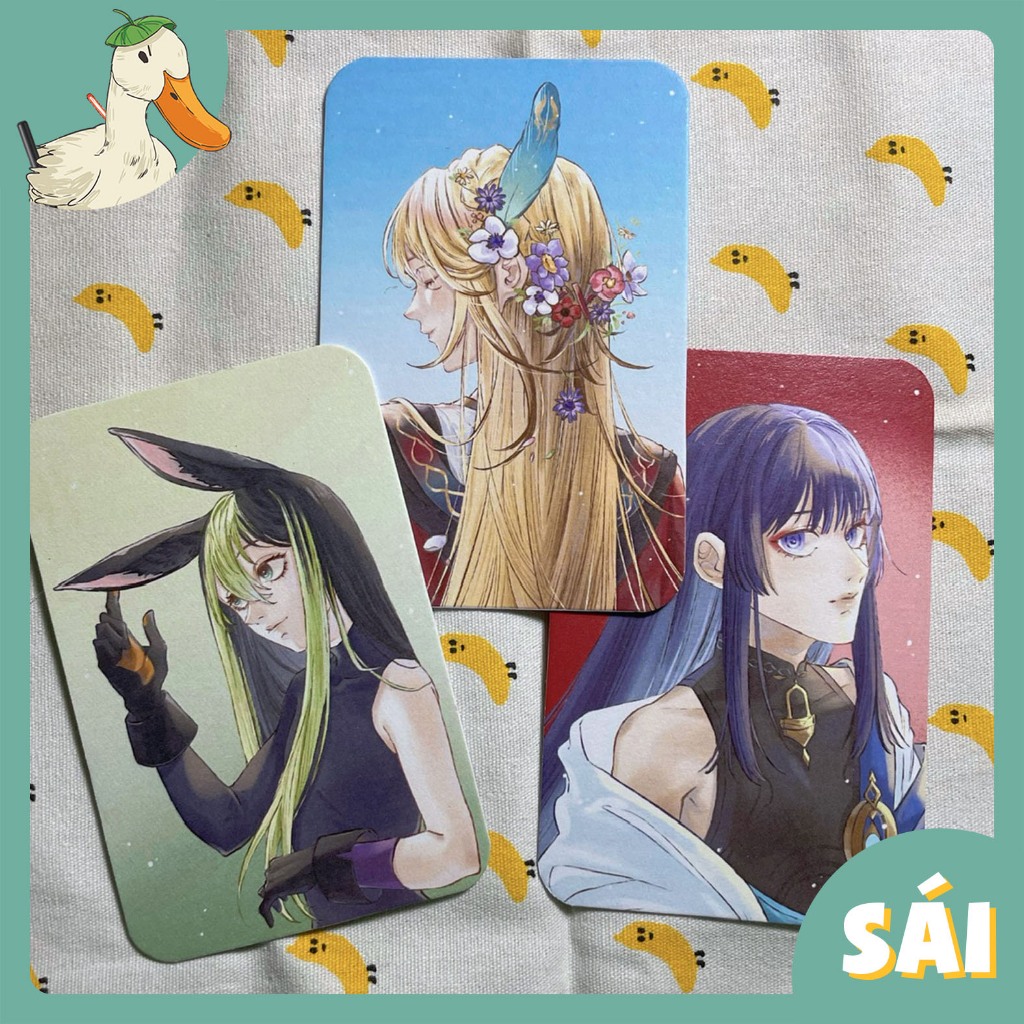 card bo góc Genshin Impact Kaveh, Tighnari, Scaramouche