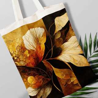 Túi canvas, túi vải bố in hình Lá vàng