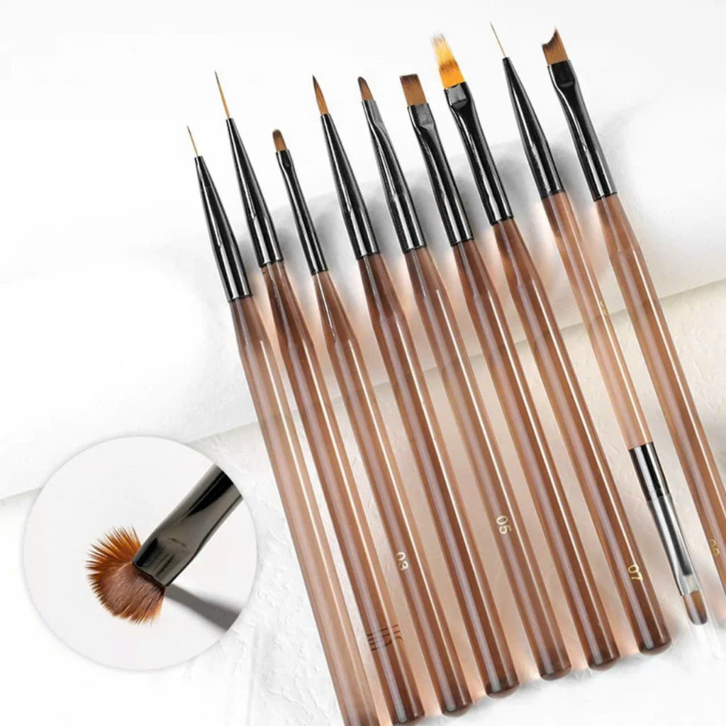 bộ cọ 9 cây, set cọ 9 cây làm móng làm nail
