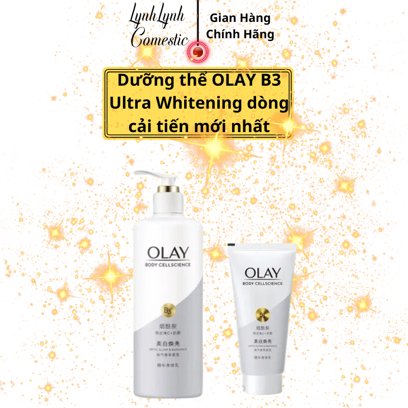 Sữa Dưỡng Thể Olay Retinol B3 Bright Ultra Whitening , Kem Body Nâng Tông Trắng DaSữa Dưỡng Thể Olay Retinol B3 Bright U