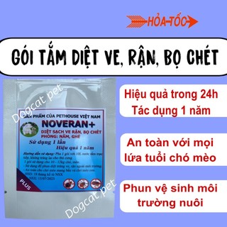 2 gói NOVERAN+ trị ve, bọ chét, rận chó mèo hiệu quả 1 năm