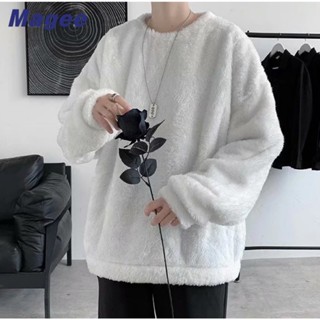 Áo sweater Lông Hai Mặt Trơn Phong Cách Hàn Quốc Thời Trang Trẻ Trung Dễ Phối Đồ
