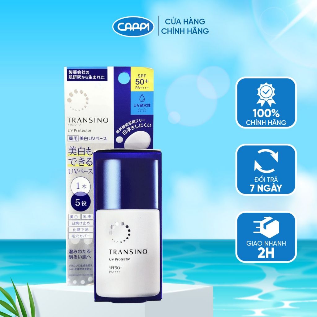 Kem dưỡng ban ngày Transino - Kem chống nắng ngày Transino whitenning UV Nhật Bản 30ml