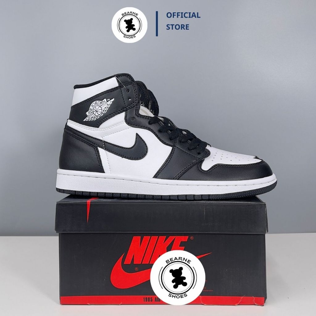 Giày Air Jordan 1 High Retro Panda White Black 555088-010 - Fullbox Bản High Quality