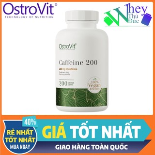 Giúp tỉnh táo Ostrovit Caffeine 200 200 viên- Tăng Năng Lượng Tỉnh Táo Tập Trung