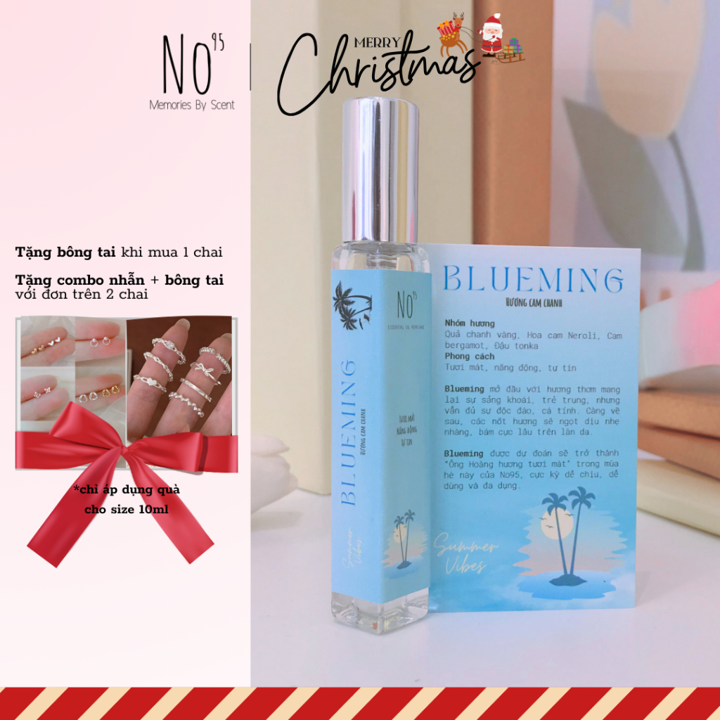 Nước hoa mùa hè, Blueming No95 dành cho nam và unisex, hương thơm tươi mát, năng động, trẻ trung