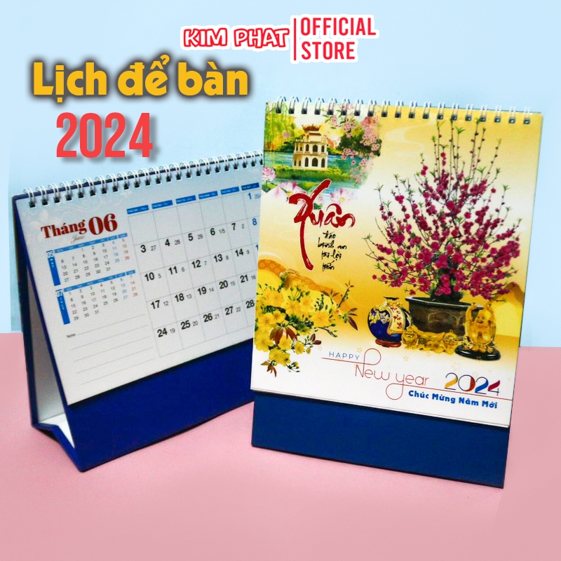 Lịch Để Bàn 2024 - Dày Dặn - Kích Thước Lớn - LCA