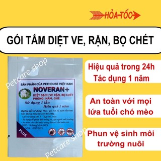 Combo 3 gói thuốc tắm trị ve, rận, bọ chét cho chó mèo