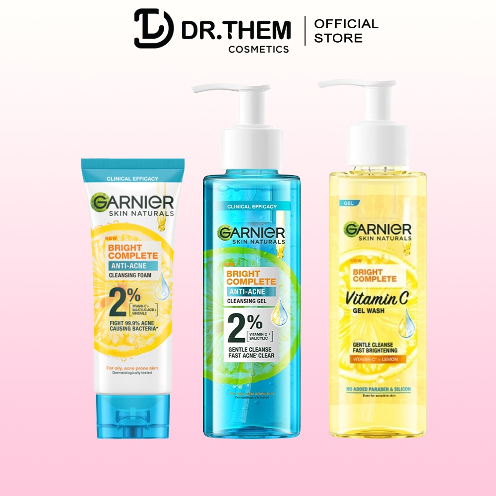 Sữa Rửa Mặt Garnier Ngừa Mụn & Sáng Da Garnier Bright Complete Anti-Acne Foam 100ml / 120ml- Dr Thêm