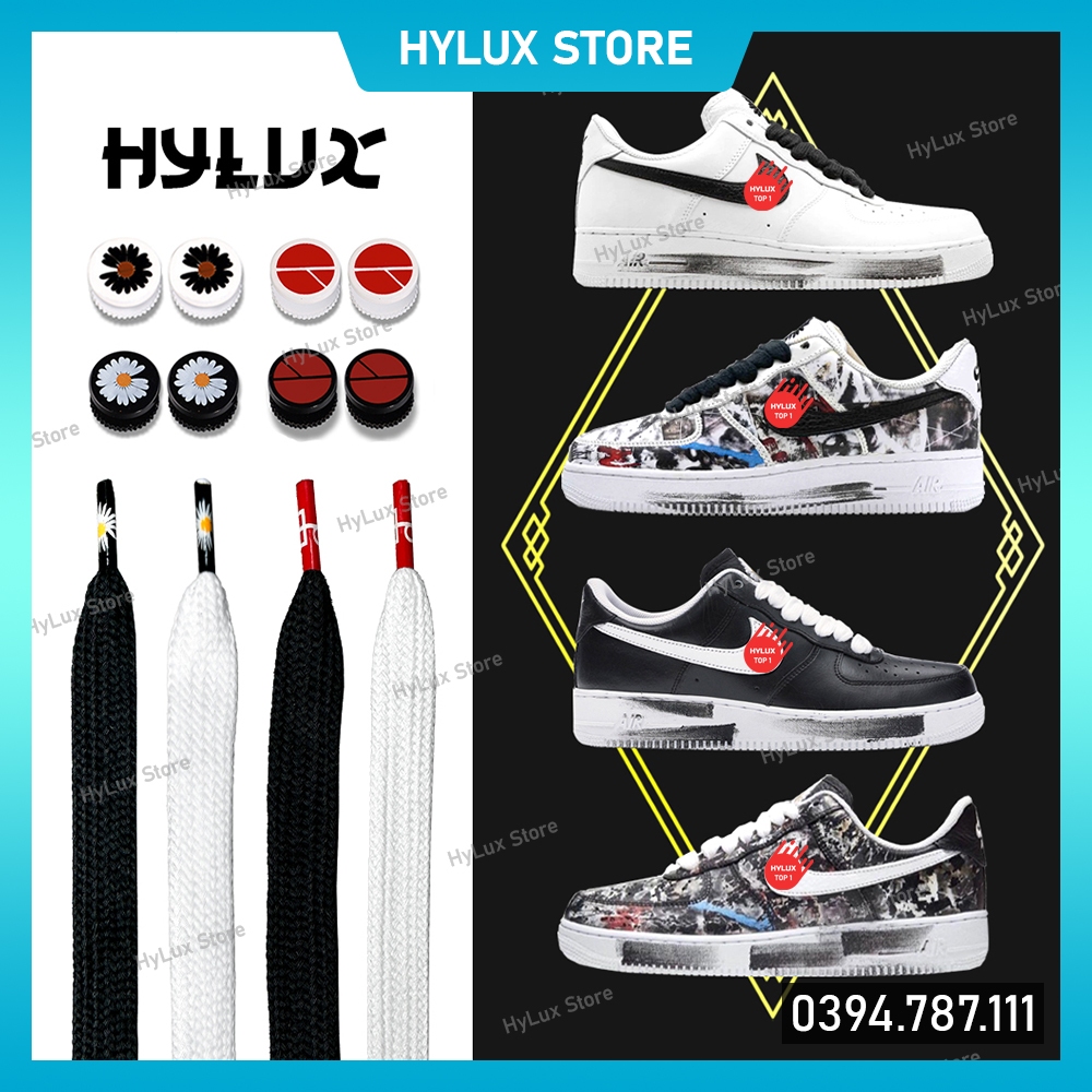 Dây Giày G-Dragon Air Force 1 Para Noise Và Bộ Phụ Kiện Cao Cấp - Dây Giày Hoa Cúc
