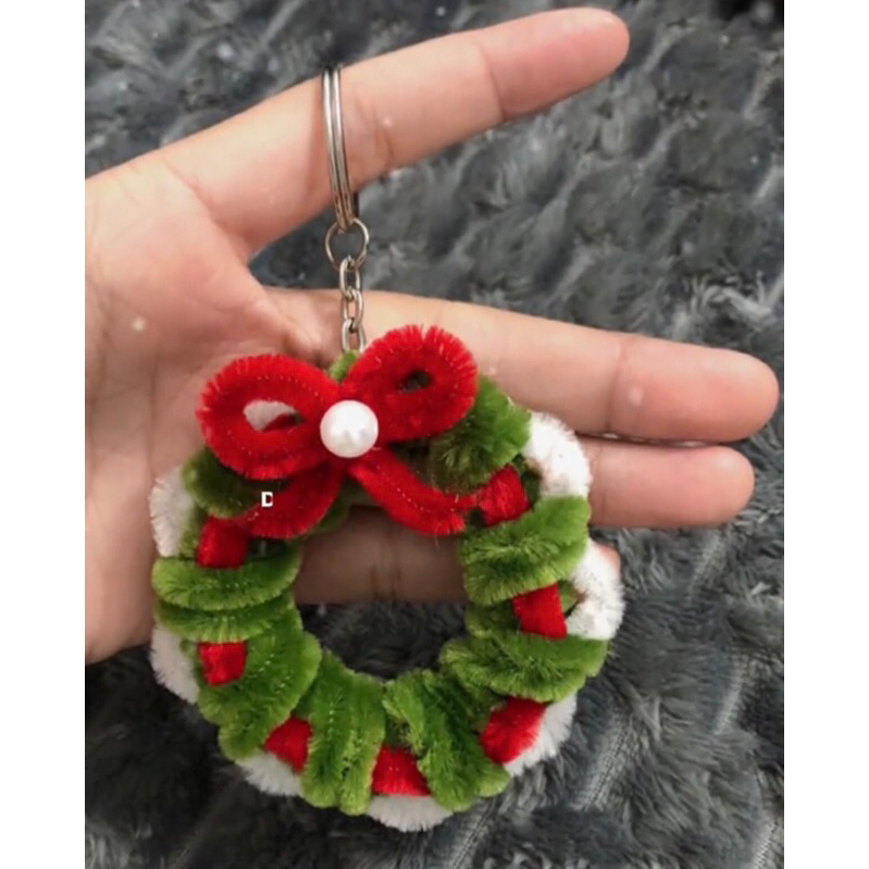 Móc khoá kẽm nhung noel