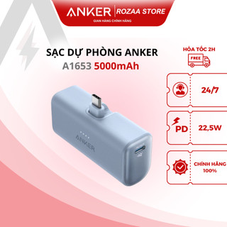 Sạc dự phòng anker a1653 nhỏ gọn pd 22.5w 5000mah - bảo hành 12 tháng bảo hành 12 tháng.
