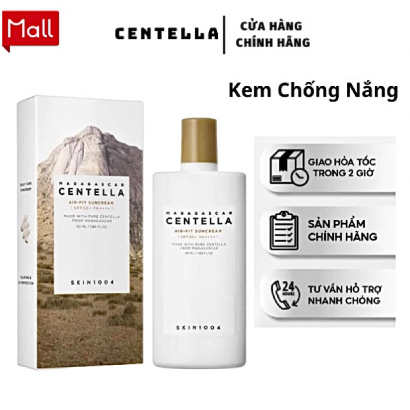 Kem Chống Nắng Kiềm Dầu, Nâng Tone Da Mỏng Nhẹ Skin1004 Madagascar Centella Art-Mẫu Mới[ hàng chính hãng]