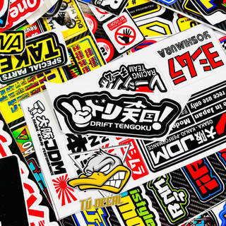 Tem Sticker JDM Drift Tengoku Dán Trang Trí Xe Máy, Ô Tô, Vali, Nón Bảo Hiểm, Decal Bền Màu Chống Thấm Nước