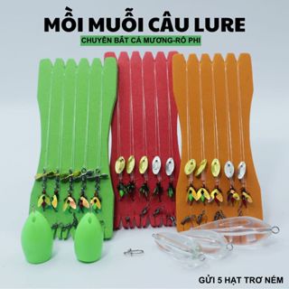 Mồi Muỗi Giả (Mồi Bọ) Chuyên Câu Lure Cá Mương Hoa, Mương Mỏ Nhọn,Rô Phi,Thiểu,Ngão,...+5 Hạt Trợ Lực