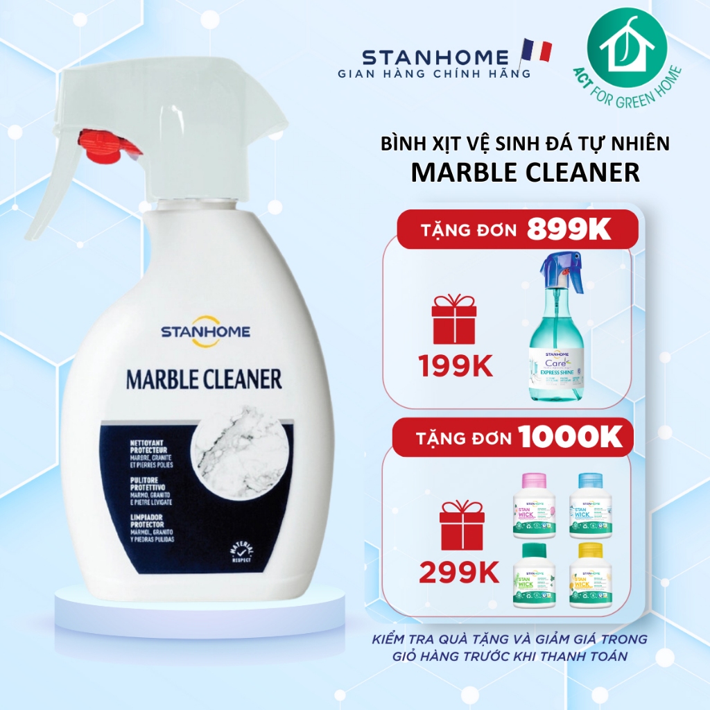 Bình Xịt Vệ Sinh Đá Tự Nhiên STANHOME Marble Cleaner Giúp Tăng Cường Độ Bóng An Toàn Bề Mặt 250ML