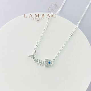 Dây chuyền nữ bạc s925 xương cá lam bạc, độc đáo, mới lạ, cá tính