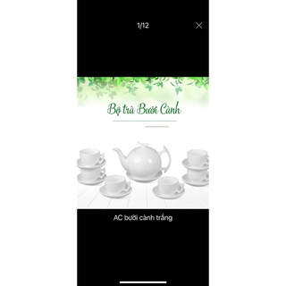 bộ ấm trà,ấm chén trắng bát tràng