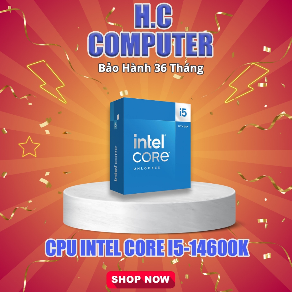 CPU MÁY TÍNH INTEL CORE I5-14600K (UP TO 5.3GHZ, 14 NHÂN 20 LUỒNG, 24MB CACHE, 125W)
