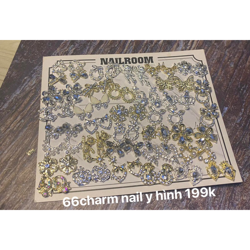 Combo phụ kiện charm nail cho khách