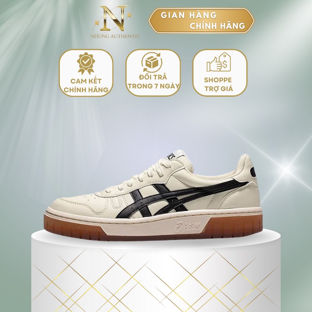 Giày Asics Court Mz Cream Black Gum Nam Nữ Full Box - Bao Check