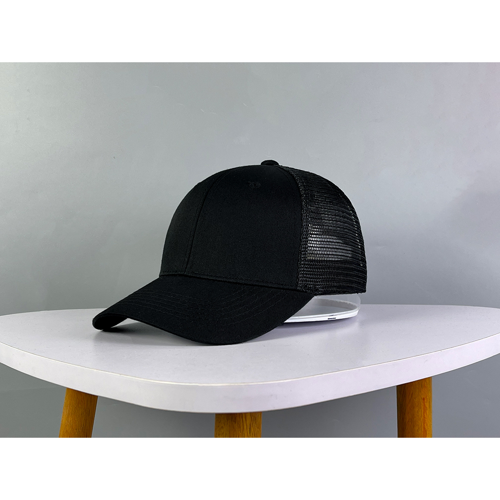 Mũ lưỡi trai nón kết đen trơn thiết kế lưới Free Size - Full hộp dành cho nam và nữ