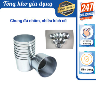 Chung đá nhôm, ly làm đá bằng nhôm, khuôn nhôm tròn - 1 ly
