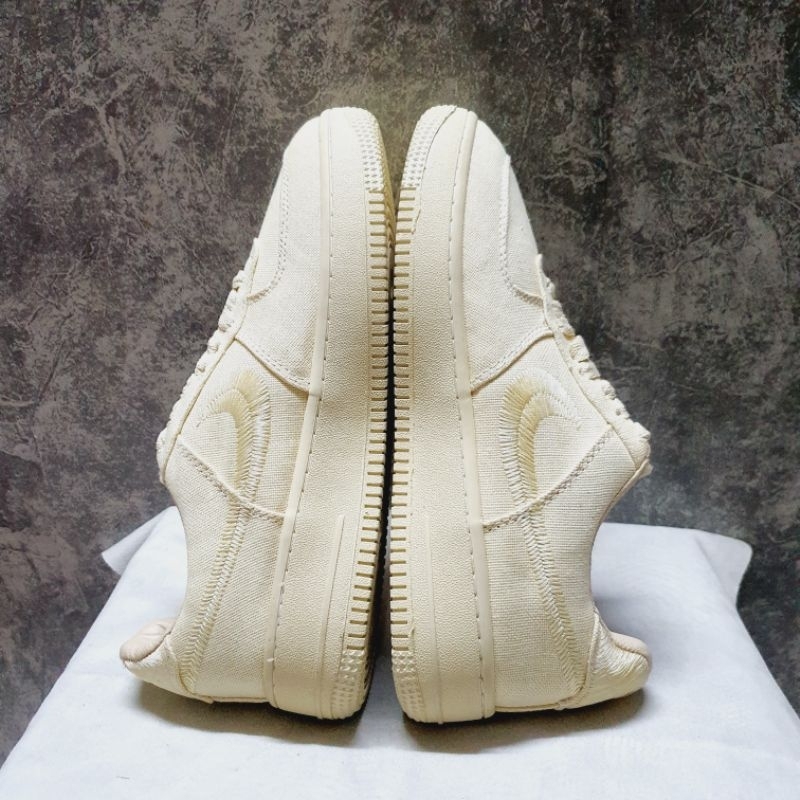 2hand  Giày vải thêu màu be