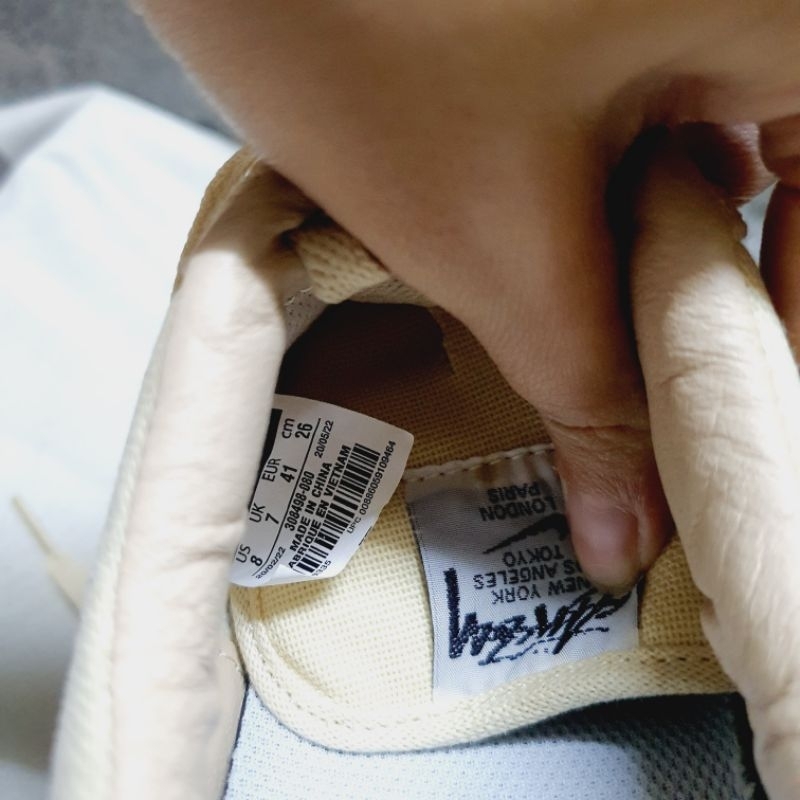 2hand  Giày vải thêu màu be