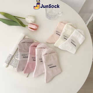 Tất cổ cao nữ JunSock vớ trơn màu Pastel dễ thương chất thun mềm mịn phong cách Hàn Quốc ND19