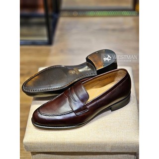 Giày Lười Da Penny Loafer Westman W0025NE Da bê Mastrotto cao cấp