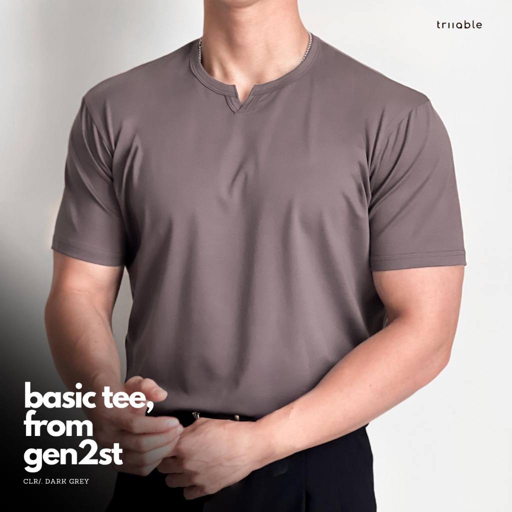 Áo T-shirt Trơn Regular Fit Cổ Chữ V triiable | Áo phông Nam Basic, Unisex streetwear