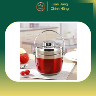 Hộp đựng cơm cặp lồng cà men đựng cơm canh hàn quốc chất liệu inox 304 cao cấp - hộp cơm dạng quả táo 1.3l và 1.5l