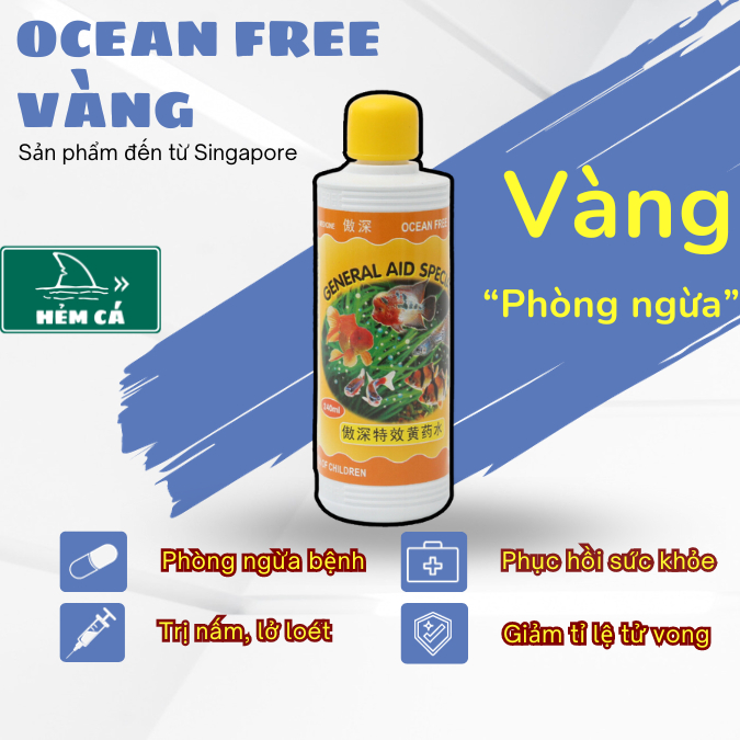 OF VÀNG ĐỎ XANH - TRỊ NẤM, VI KHUẨN, KÝ SINH TRÙNG VÀ  PHÒNG NGỪA BỆNH CHO CÁ