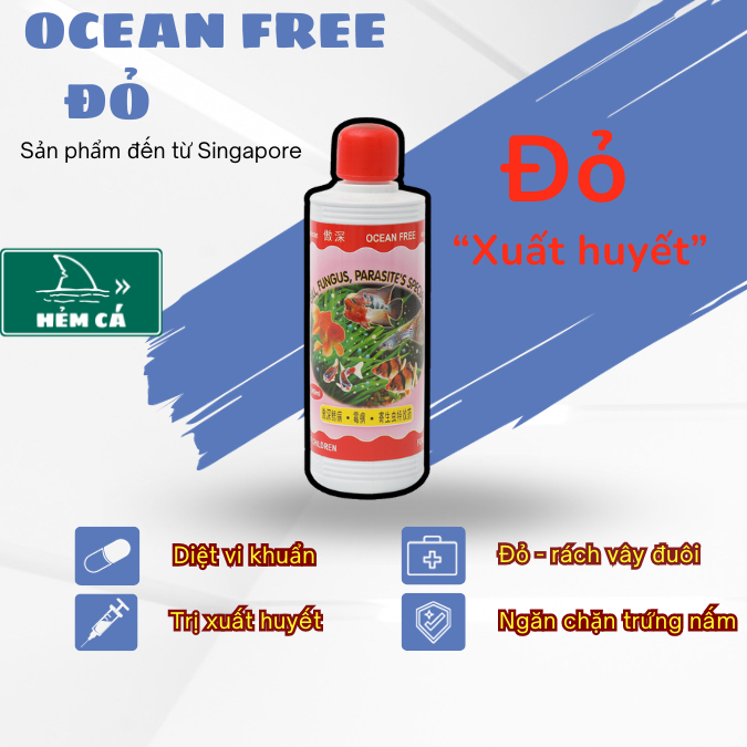 OF VÀNG ĐỎ XANH - TRỊ NẤM, VI KHUẨN, KÝ SINH TRÙNG VÀ  PHÒNG NGỪA BỆNH CHO CÁ
