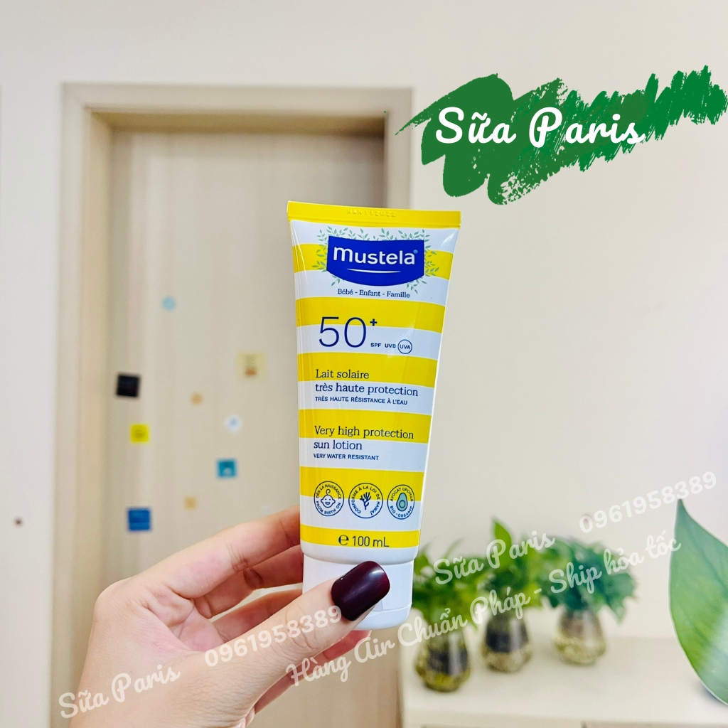 Kem chống nắng Mustela dành cho trẻ sơ sinh, trẻ nhỏ, hàng pháp nội địa_Sữa Paris Aderma