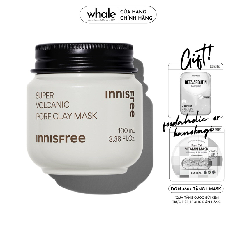 Siêu mặt nạ chăm sóc lỗ chân lông Innisfree Super Volcanic Pore Clay Mask 100ml (New 2023)
