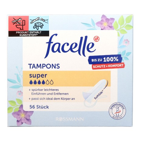 Băng vệ sinh Tampon Facelle 4 giọt - 56 cái nhập khẩu Đức chính hãng