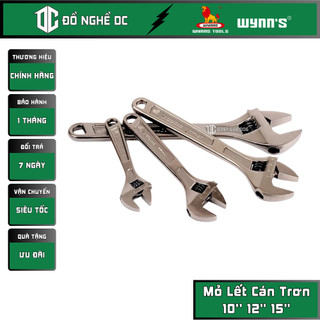 Mỏ lết cán trơn có điều chỉnh, mỏ lết thép 10''250mm 12''300mm 15''375mm wns250e wns300e wns375e wynn's tháo lắp ốc