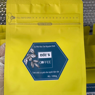 Túi Zip 100g Cafe sấy lạnh hoà tan nguyên chất 100% Robusta Chuyện của Đức 100g