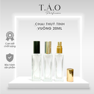 [Vỏ rỗng] Chai lọ chiết nước hoa thuỷ tinh cao cấp dày dặn 20ml trụ vuôg