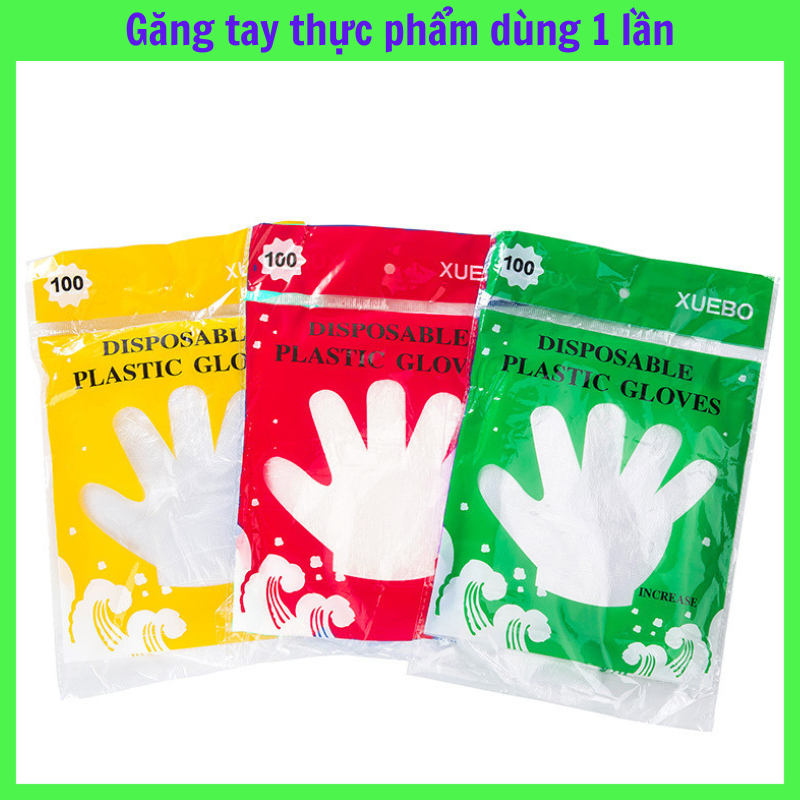 Set 100 găng tay thực phẩm, găng tay nấu ăn dùng một lần đảm bảo an toàn vệ sinh thực phẩm