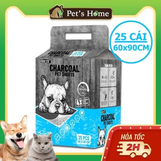Tấm tã lót vệ sinh than hoạt tính cho chó mèo Charcoal Absorb 60x90cm gói 25 cái