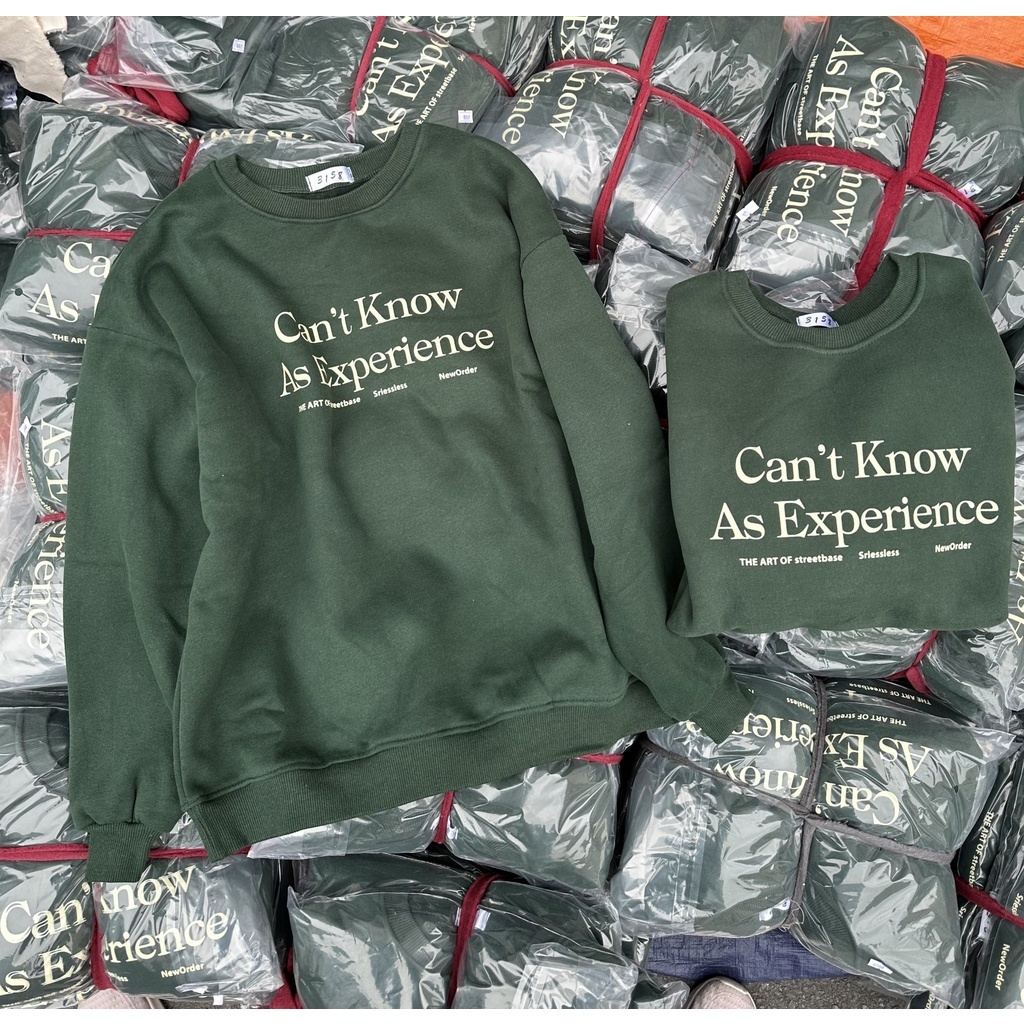 Áo sweater nỉ bông in chữ AO41