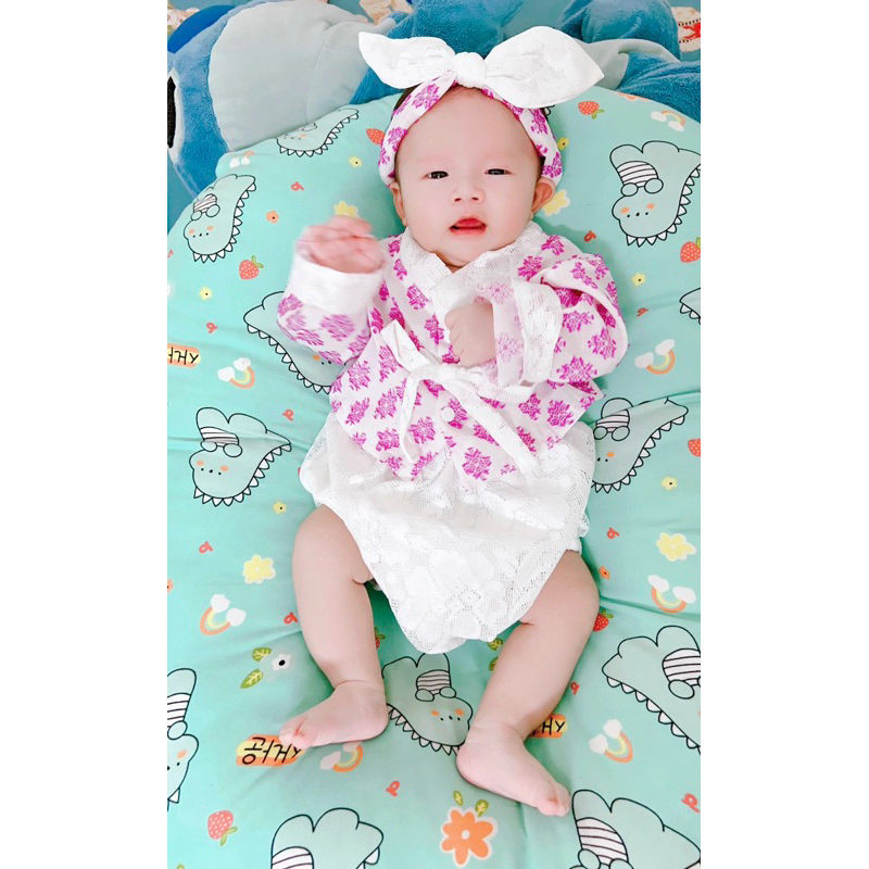 Body Hanbok Dài Tay 𝐍𝐇𝐈́𝐌 𝐗𝐔̀ 𝐊𝐈𝐃𝐒 Cho Bé Gái Sơ Sinh, Đầy Tháng, Thôi Nôi, Sinh Nhật B046