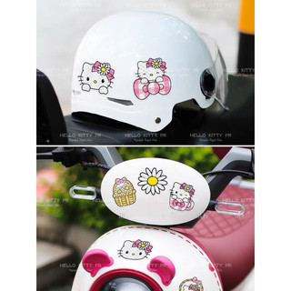 Sticker phản quang dán xe, nón bảo hiểm Hello Kitty