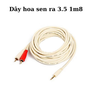 Dây loa 1 đầu 3.5 ra av 1.8m, dây av 2 đầu 1.8m, chống gập gẫy, lõi đồng nguyên chất, độ bền cao