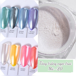 Bột crom, đắp móng crom ánh hồng ngọc trai, hiệu ứng tráng gương sáng bóng, phụ kiện nail hot 2020 ( tặng kèm cọ )