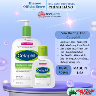 Sữa dưỡng thể cetaphil moisturizing lotion face & body 118ml - 591ml mỹ free mọi loại da
